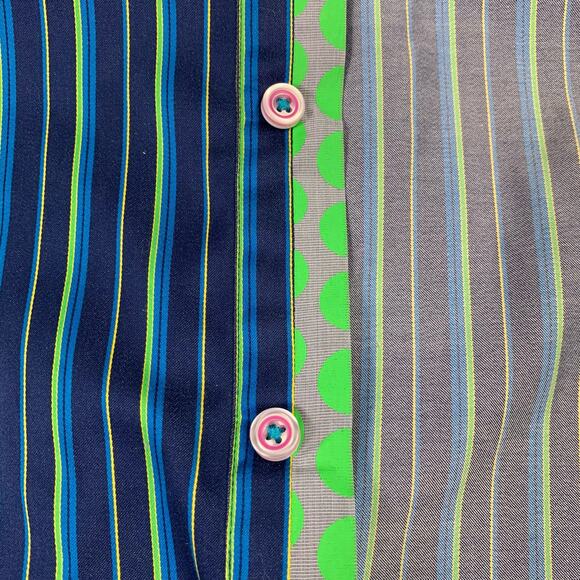 Robert Graham Knowledge Wisdom Truth Shirt Mens XL Striped Button Down Flip Cuff - Picture 9 of 13